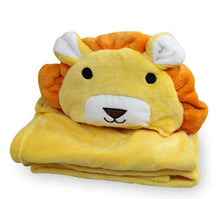 Load image into Gallery viewer, SOFT HOODED ANIMAL BABY BATHROBE
