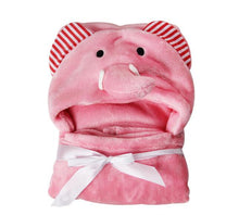 Load image into Gallery viewer, SOFT HOODED ANIMAL BABY BATHROBE