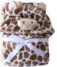 Load image into Gallery viewer, SOFT HOODED ANIMAL BABY BATHROBE