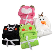 Load image into Gallery viewer, SOFT HOODED ANIMAL BABY BATHROBE